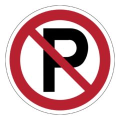 verboden te parkeren, sticker, BHV, VCA, verbod