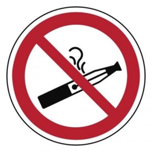 verboden e-sigaretten te roken, sticker