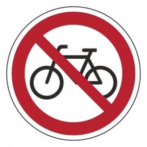 verboden fietsen te plaatsen, sticker