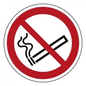 verboden te roken, sticker
