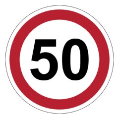 50 km, verkeer, auto, verbod, sticker