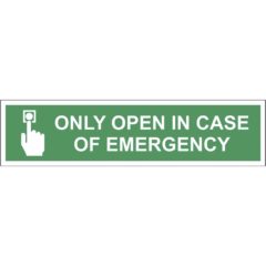only open in case of emergency