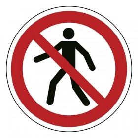 verboden voor voetgangers