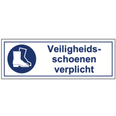 Veiligheidsschoenen verplicht – STICKER 20 x 7 cm